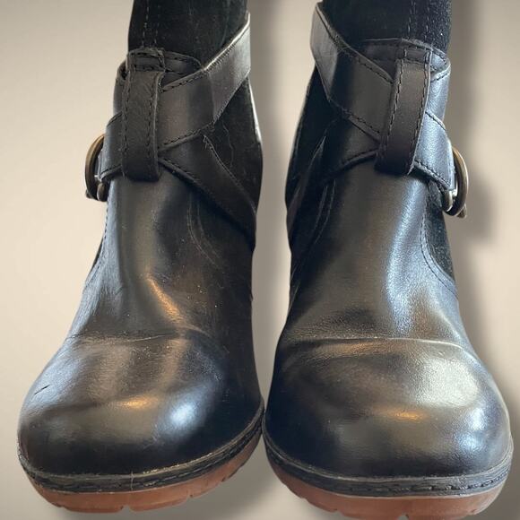 Women's 10 TIMBERLAND Dennett Ankle Boot in Black Leather and Nubuck Worn Once - Picture 8 of 13